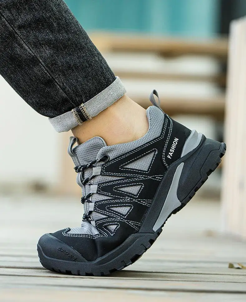 High-end Men's Steel Toe Safety Shoes Puncture-proof Work Boots_voghion.com
