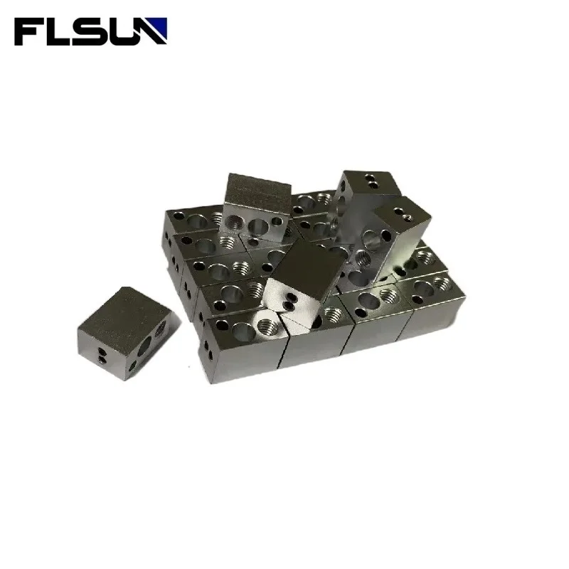 FLSUN SR Heating Block 3d Printer Accessories Super Racer Aluminum The Crater High Quality Original Print Head Extruder Parts sell like hot cakes flsun sr 3d printer accessories v6 version extrusion brass nozzle heating block kit stainless