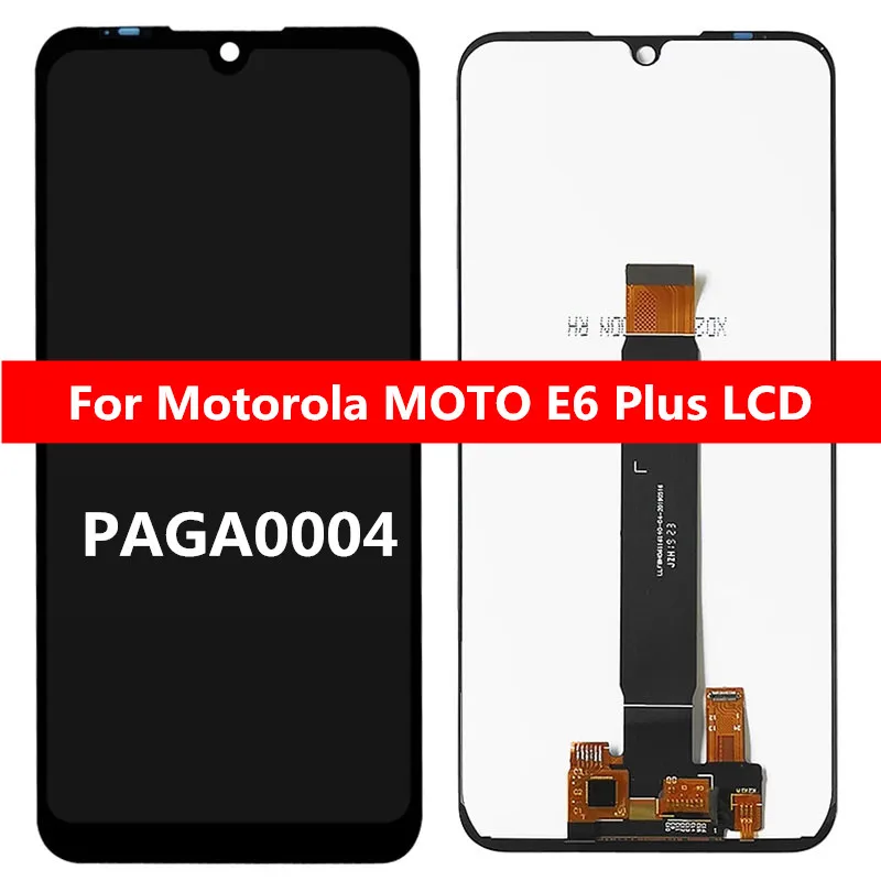 

ЖК-дисплей 6,1 дюйма для Motorola Moto E6 Plus, сенсорный экран, сенсор, дигитайзер в сборе, замена для Moto E6Plus, ЖК-дисплей с рамкой