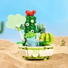 New Pokemon Building Block Pikachu Charmander Squirtle Model Toy Home Decoration Plant Potted Flower Brick Girl Toy Child Gift 4