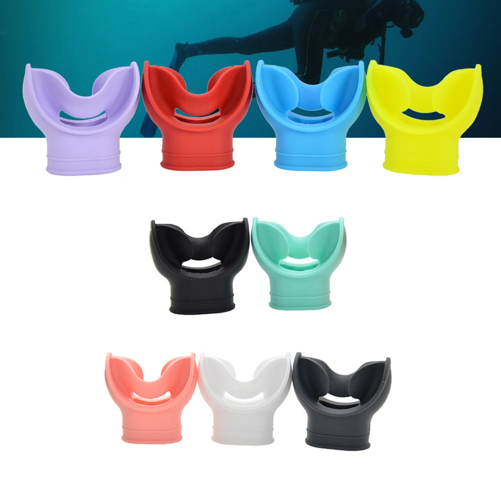 

Universal Colorful Silicone Soft Scuba Diving Snorkel Mouthpiece Bite Regulator Non-toxic Diving Equipment