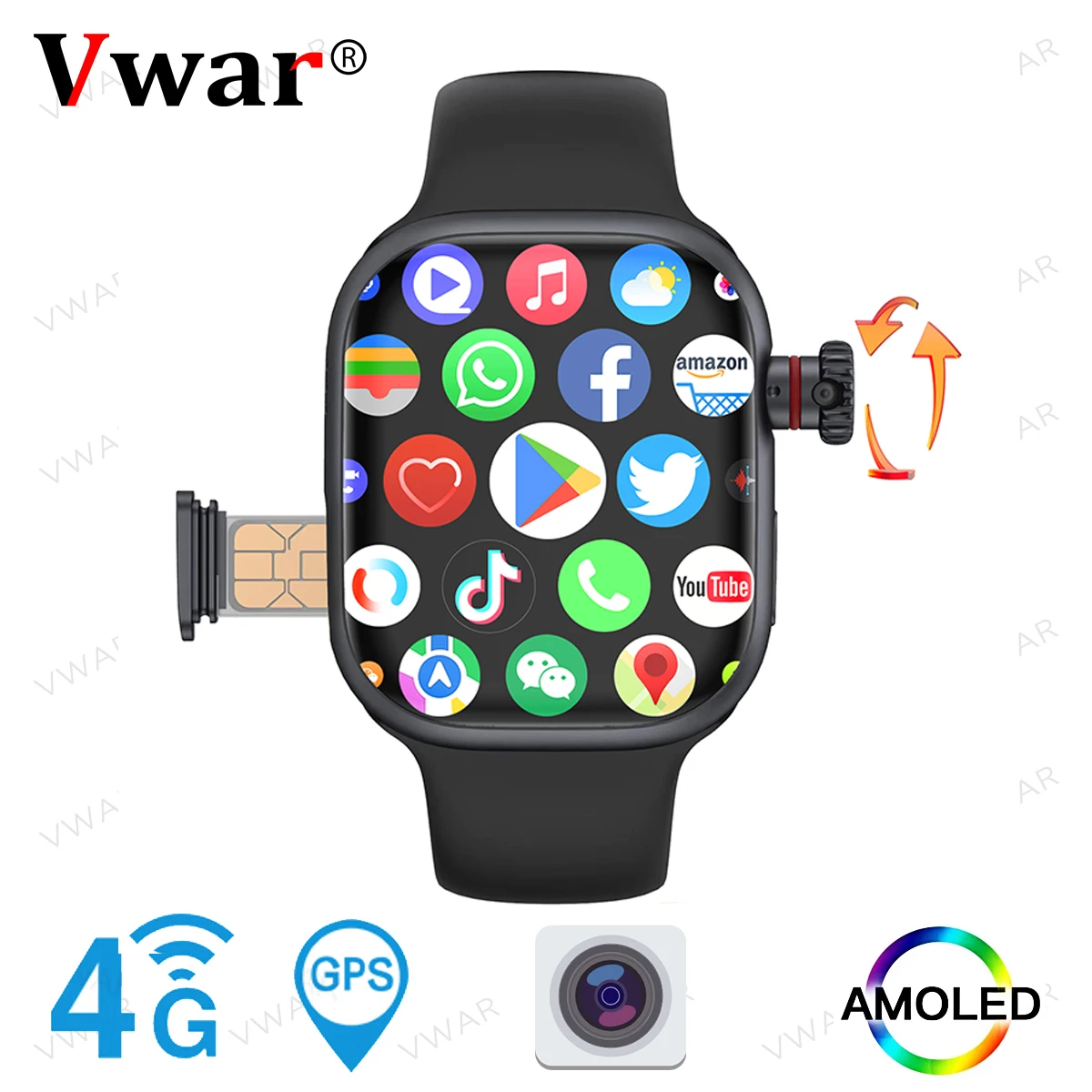 ȵ̵ ý Ʈġ Vwar S9 Ƹ ũ, 4G  GPS ī޶ Ʈ ġ,  ī ,  ÷ , 2024 ǰ