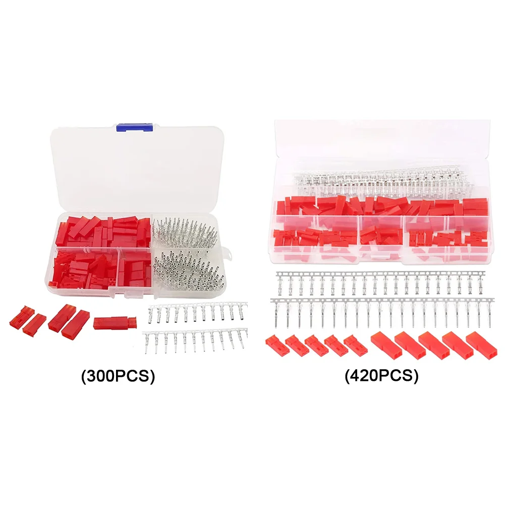 JST SYP 크림프 터미널 커넥터 키트, 수 암 하우징 커넥터, 2 핀 2.54MM, 300 개, 420 개