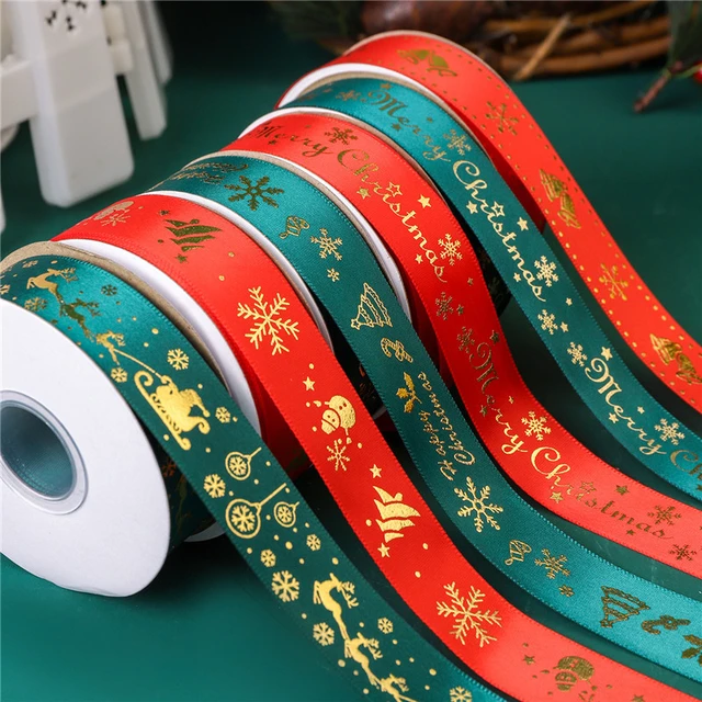 Christmas Ribbon for Gift Wrapping, Decorative Satin Ribbon for Christmas  Gifts, DIY Gift Boxes and Festive Christmas Ribbon - AliExpress