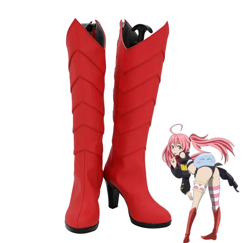 

Игра аниме косплей в тот раз я получил восстановление как слизь Milim Nava сапоги обувь Хэллоуин Вечеринка наряд для