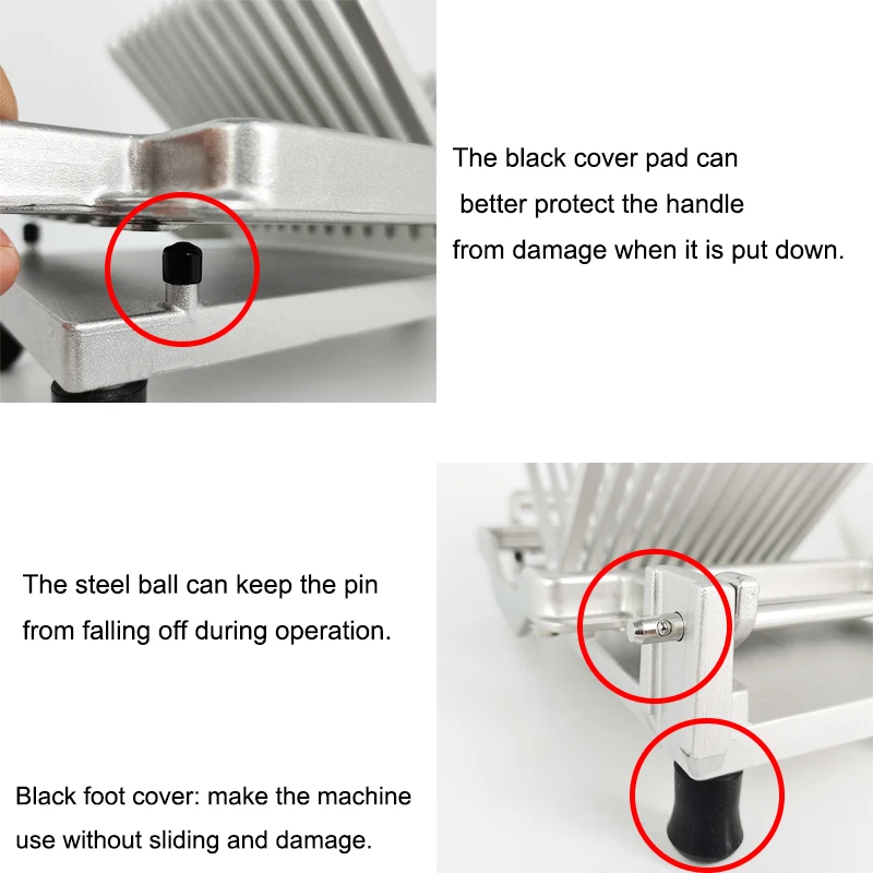 Description Picture 5 of itemCheese Slicer, Cheese Tools Cut Fruit Ham Kitchen Meat Slicer Egg Cutting Machine With 2 Blades 1cm/2cm