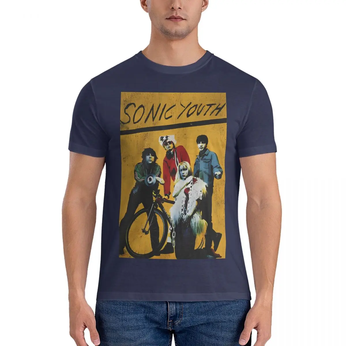 thumbnail image 1 of Camiseta para hombre con diseño de bosque natural y diverso, impresionante camiseta 100 % algodón, camisetas de manga corta Sonic Youth, ropa de cuello redondo, 1 of 5