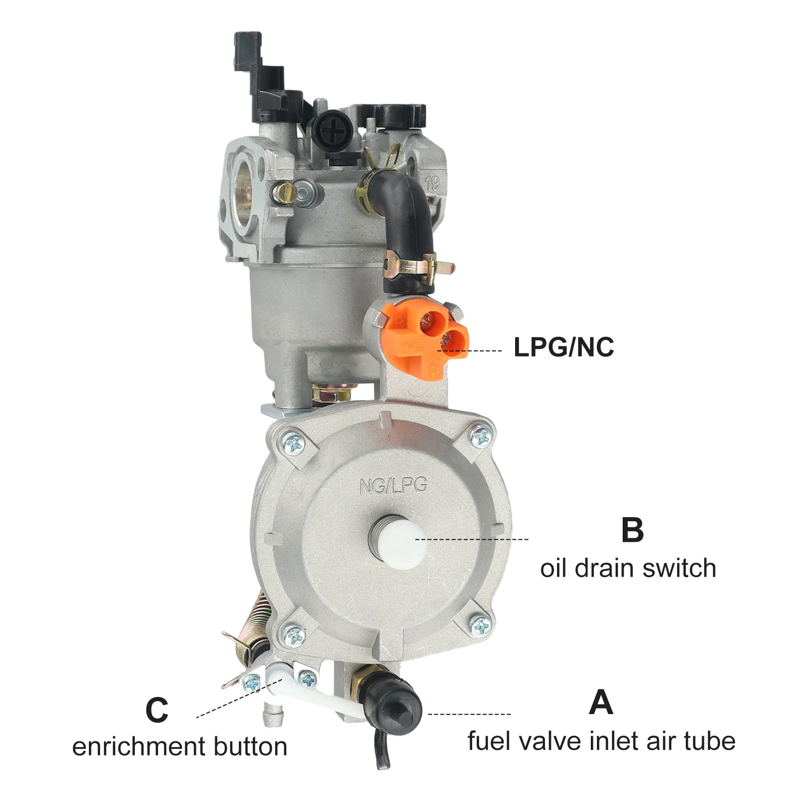 Dual Fuel LPG NG Carburetor For 100153 100165 100296 Generator Natural Gas 2-3KW 168 170 Electrical Equipment Parts generator carburetor