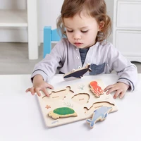 Holz Puzzle Montessori Ozean Tiere Lernspielzeug – Bild 5