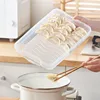 Kitchen Organizer Dumpling Box With Lid Refrigerator Keep Fresh Jiaozi Storage Box Transparent Dumpling Food Storage Container 4