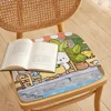 Peach and Goma  Four Seasons Fabric Cushion Non-slip Living Room Sofa Decor Students Stool Tatami Office Chair Mat Pad 3