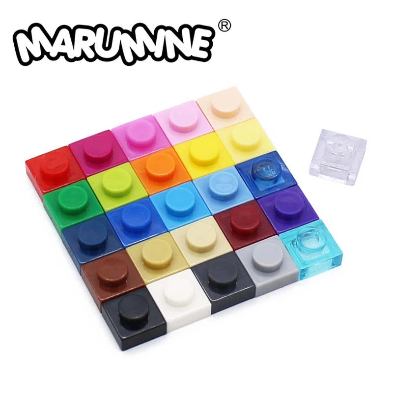 

MARUMINE 200PCS 1x1 MOC Bricks Base Plate 3024 3D Building Blocks Pixels Painting Classic Brick Parts Children Educational Toys