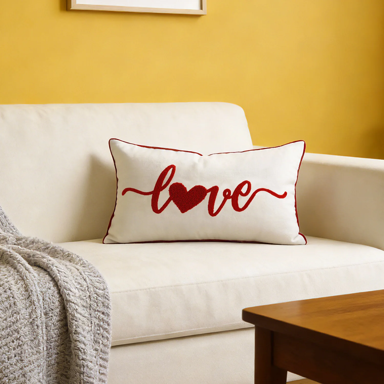 45x45cm Paar Roter Kissenbezug Cojines Valentinstag Handtuch Gestickte Liebe Kissenbezug Dekoration Sofa Wurfkissenbezüge – Detail 10