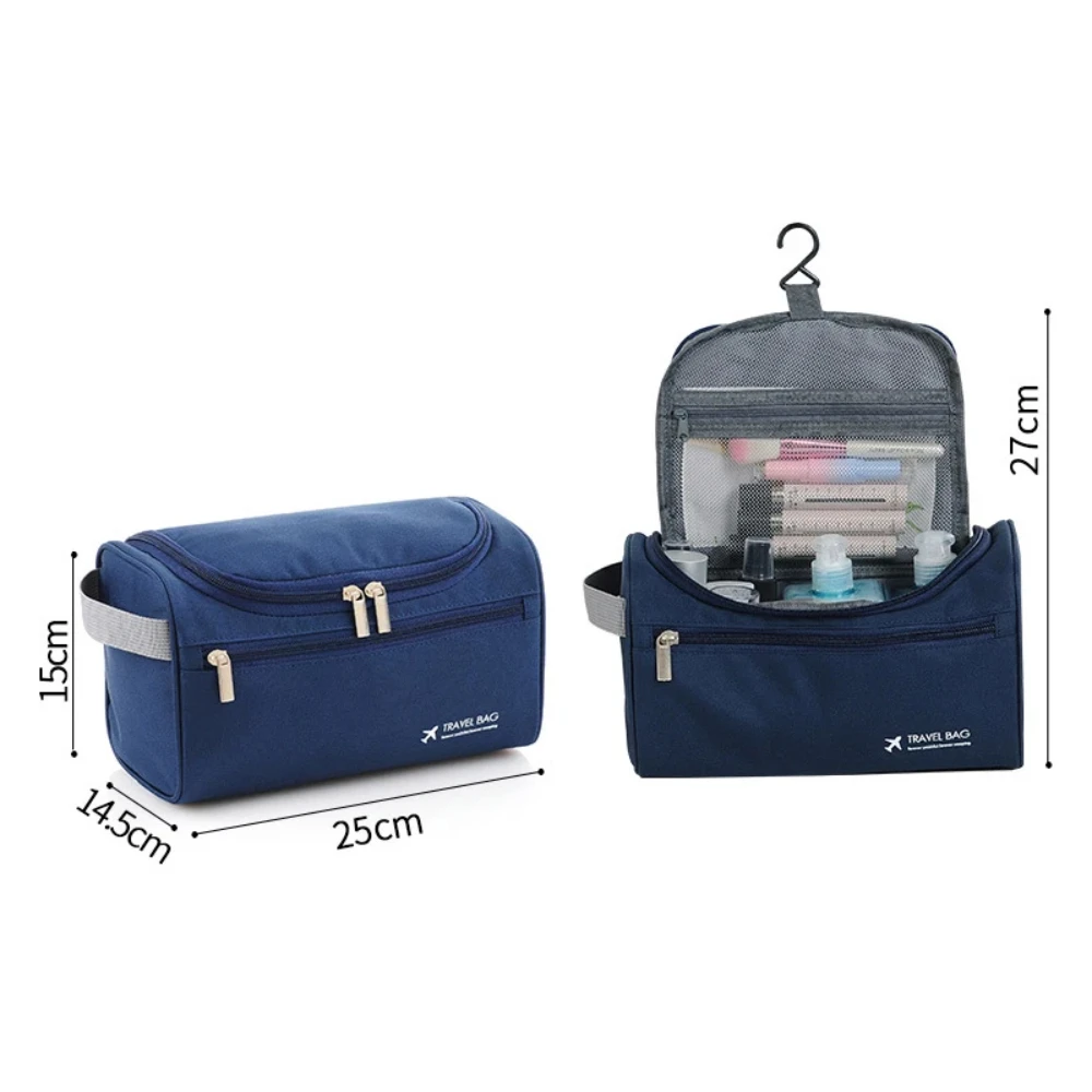 1Pcs Waterproof Men Comestic Storage Bag High Capacity Nylon Travel Toiletry Organizer Hanging Women Zipper Makeup Wash Pouch