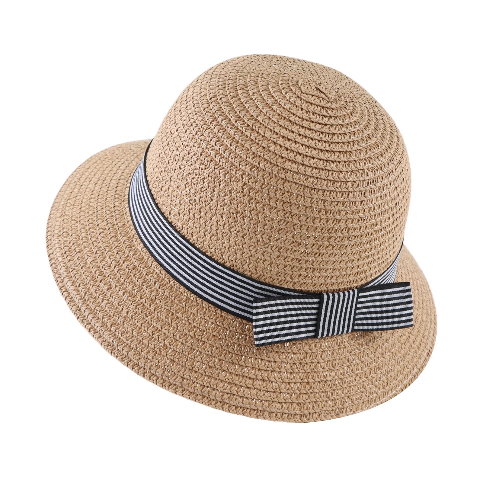 

Baby Girls Panama Hat Summer Toddler Straw Woven Beach Hat Striped Kids Sun Cap for Girls Summer Princess Bucket Cap for Kids