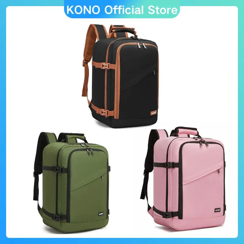 Kono 40x30x20cmRyanair Cabin Backpack Underseat Carry-On with 15.6" Laptop Compartment - Travel Rucksack