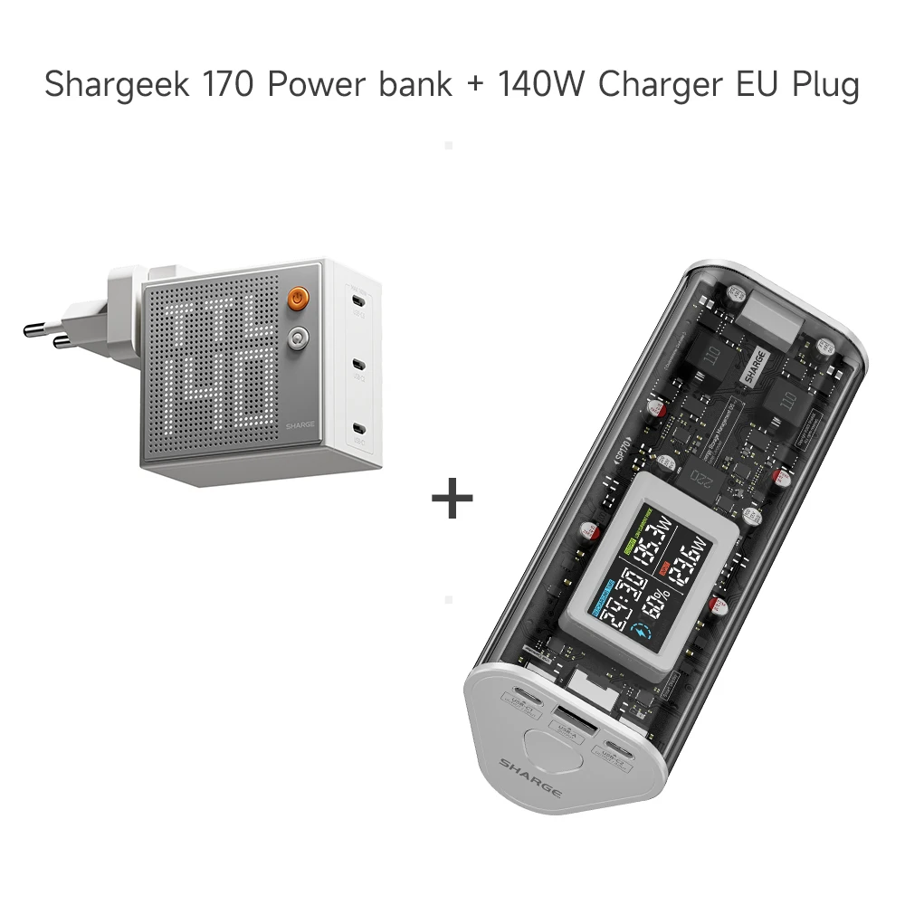 SHARGEEK 170 Power Bank 170W PD3.1 Laptop Portable Charger