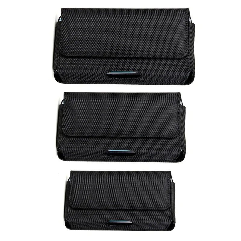 Universal Nylon Phone Pouch with Belt Clip - Multifunctional Carrying Holster Case