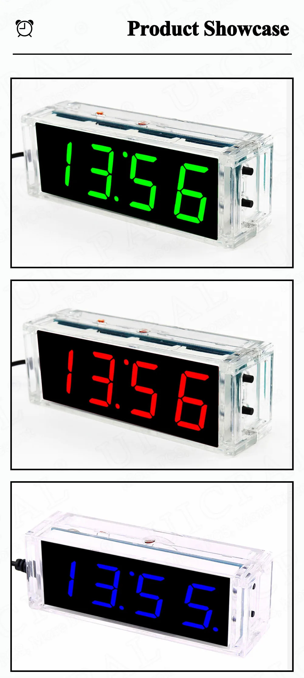 DIY Electronic Kit: Digital Display Clock & Alarm with Temperature and Date Functions