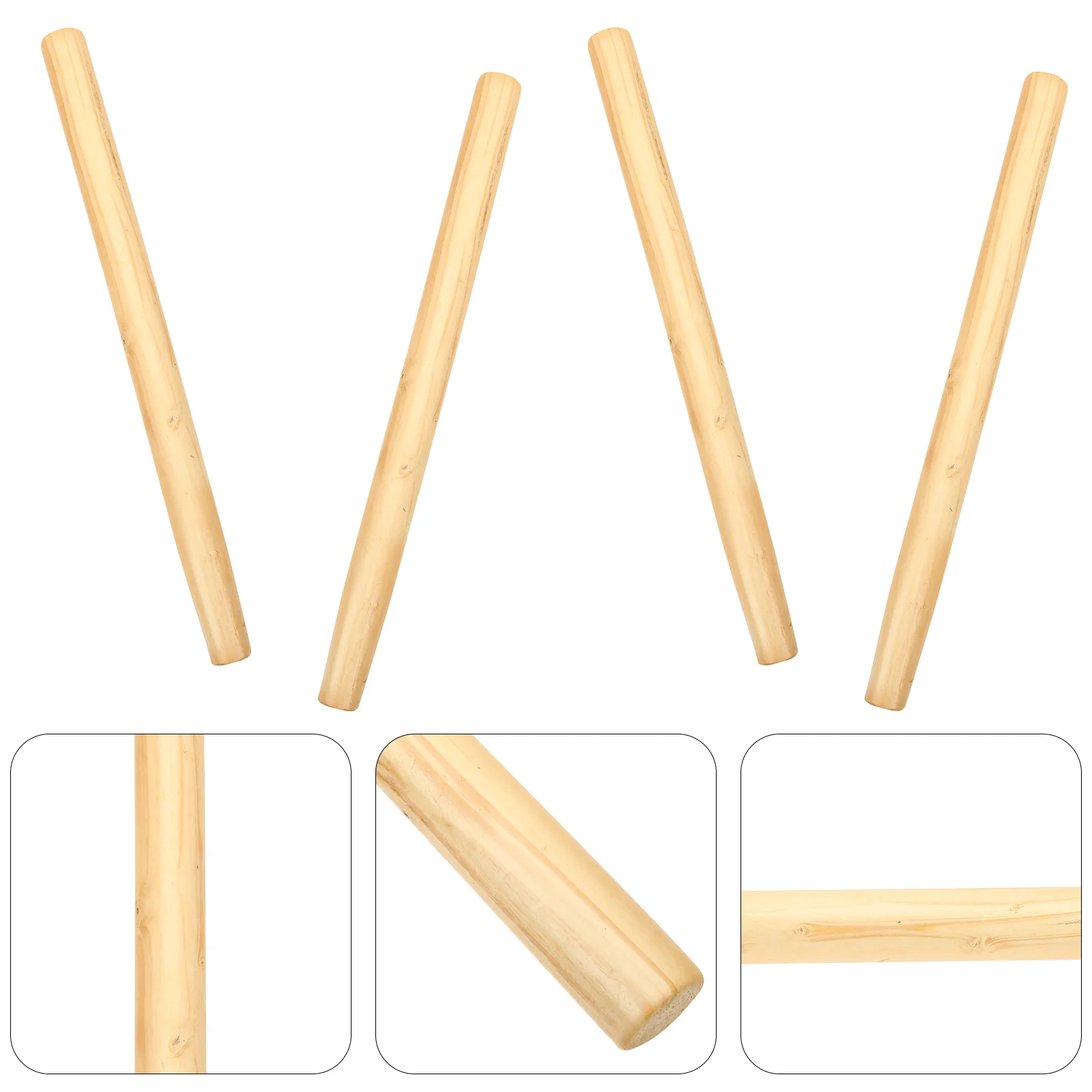4 Pcs Tool Hand Handles Carpenter Garden Grip Wooden Hoe Replacement Hammer 3