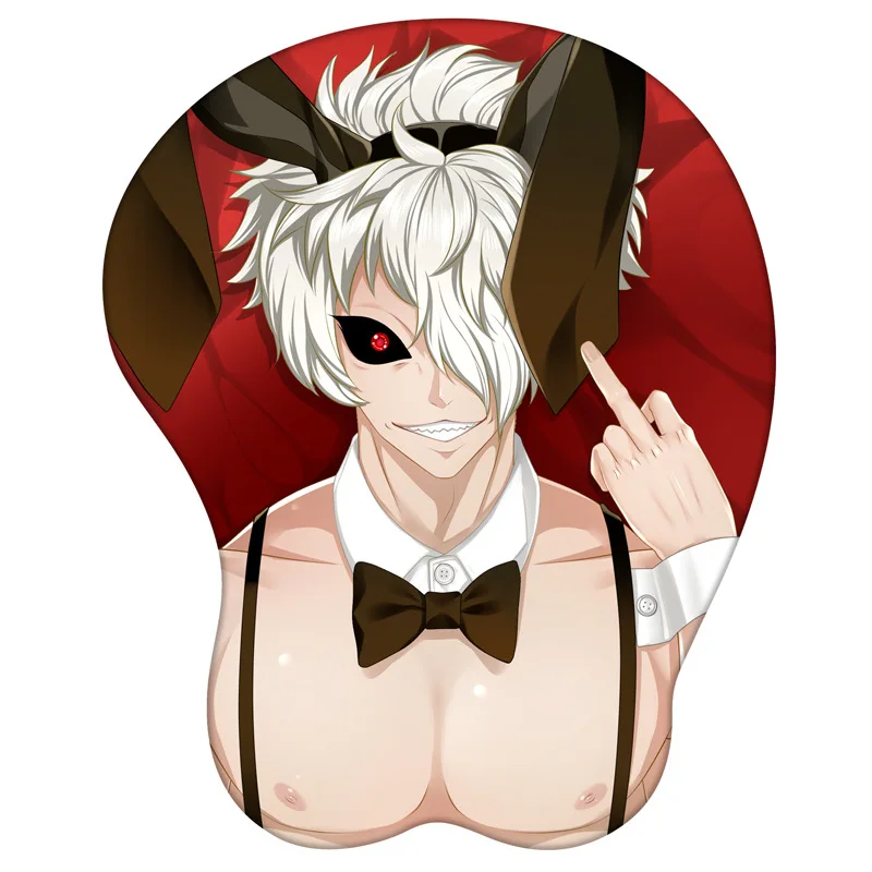 

Silicone Wrist Rest Twelve Wars Rabbit Male Stereo Sexy Mouse Pad Wrist Mouse Pad Two-dimensional Anime
