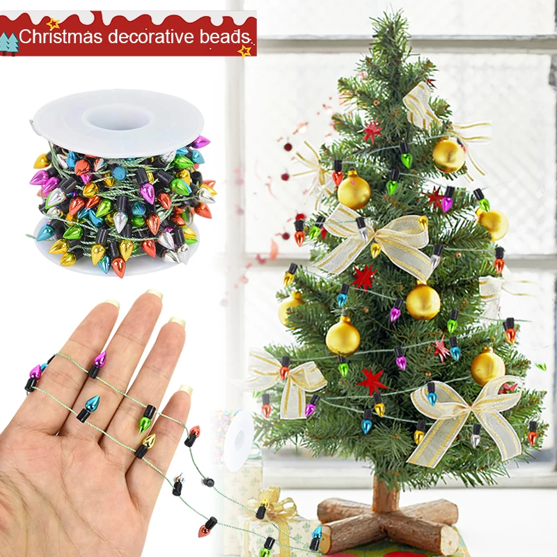 

5M Christmas Tree Decoration Color Bulb Garland Hanging beads String DIY Xmas Wedding New Year Party Decoration Navidad 2024