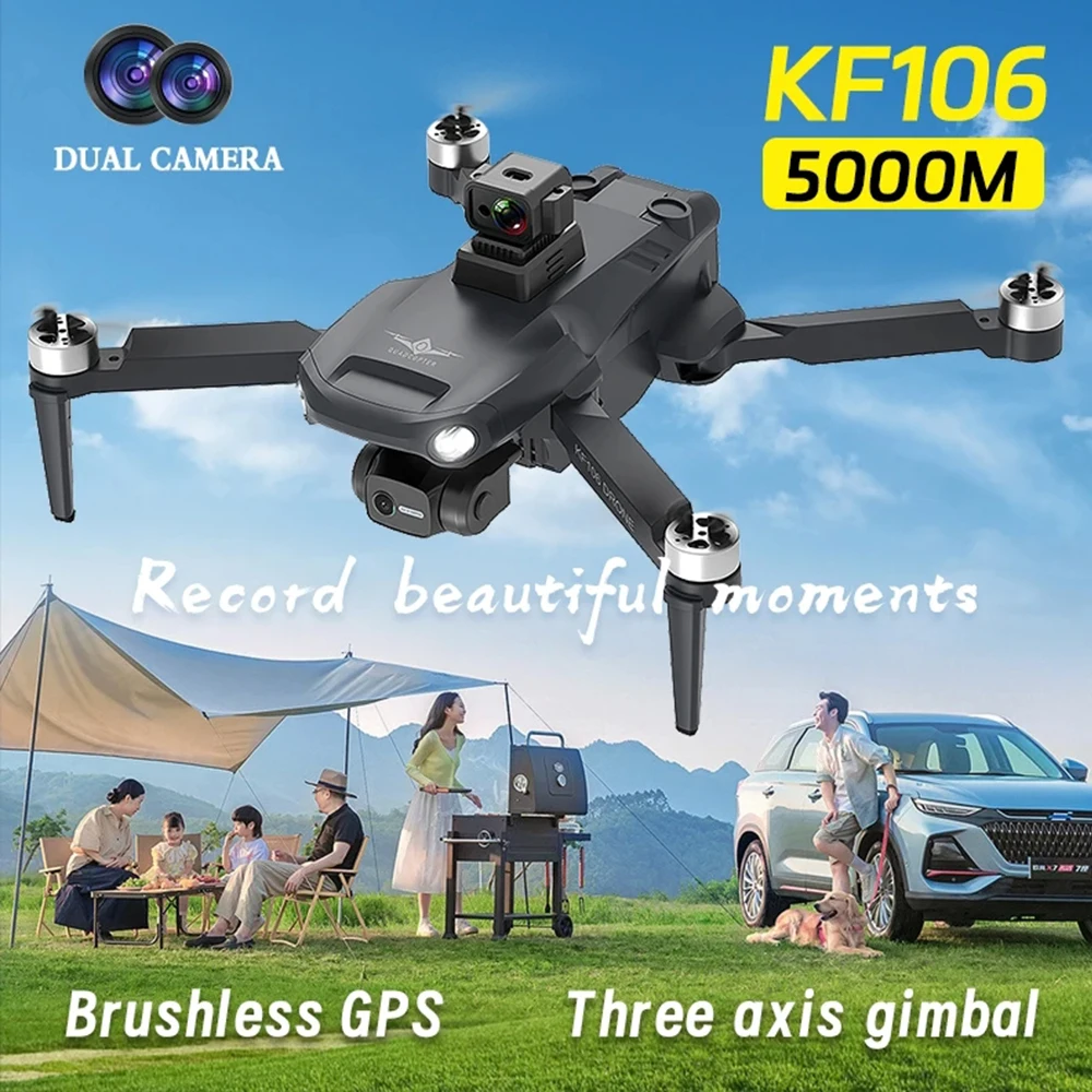 

С gps дроном с камерой, Дрон 4k, профессиональный 3-осевой карданный подвес, детские игрушки, подарки, самый продаваемый Дрон KF106 MAX