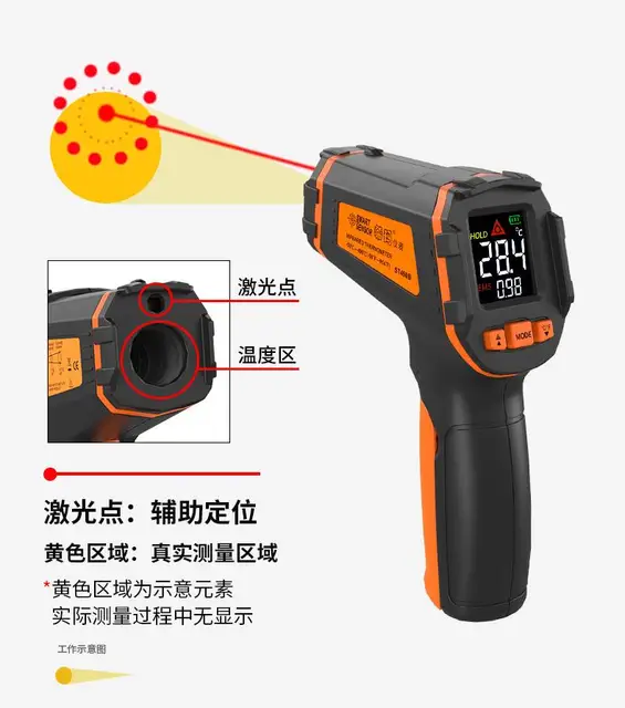 Oil Infrared Thermometer: High-Precision Kitchen Fried Food Thermometer Industrial Handheld