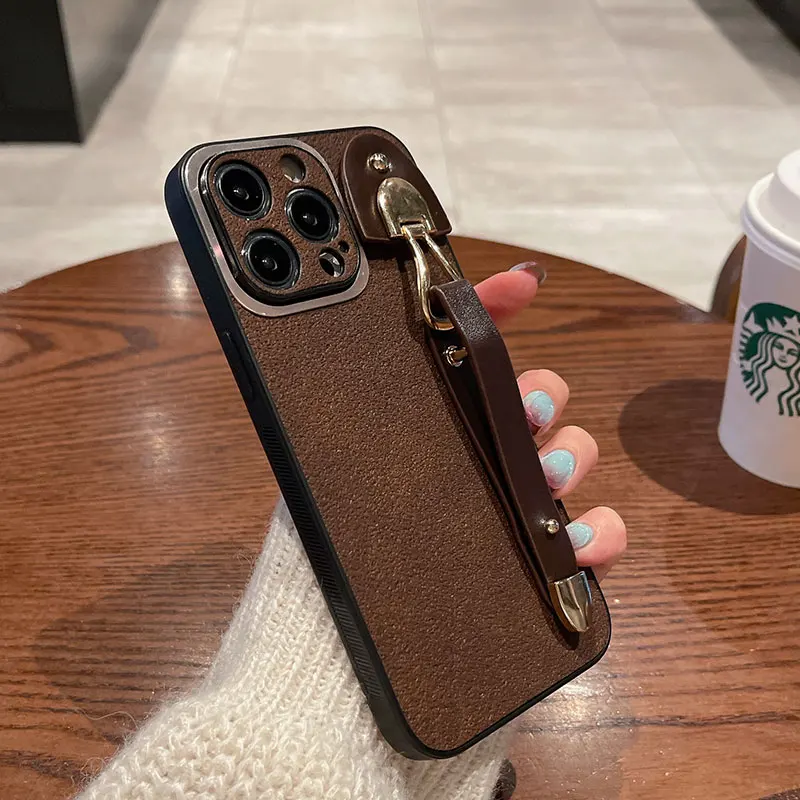 

Чехол для телефона с лунным узором и ремешком на запястье для iPhone 15 14 13 12 11 Pro Max, защитный силиконовый чехол-накладка с тонким отверстием для камеры