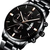New Geneva Leisure Business Men's Watch Fashion Three Eyes Military Quartz Watch Stainless Steel Waterproof Gentleman Wristwatch 2