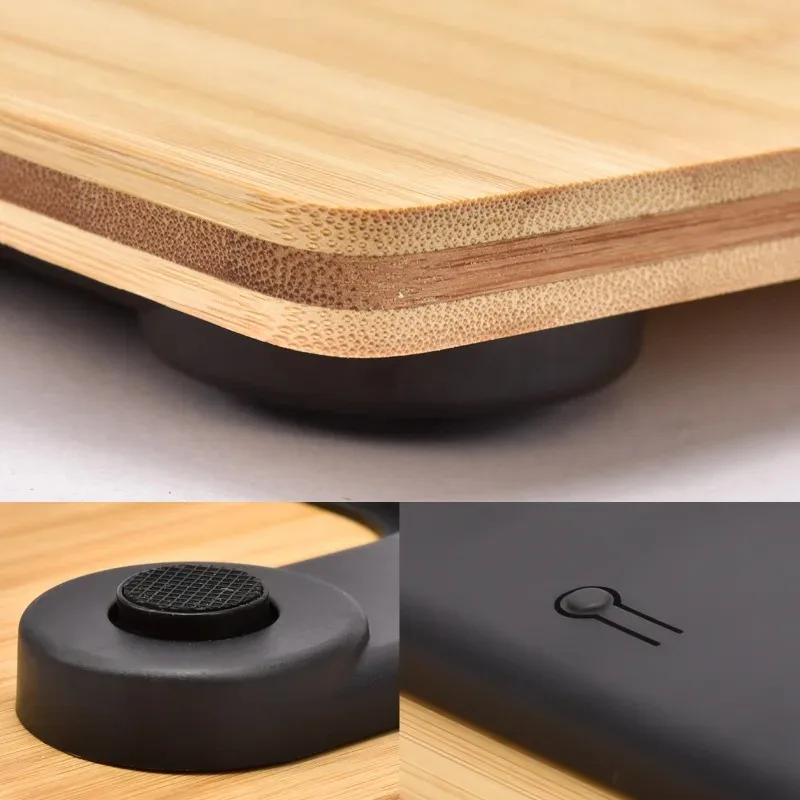 Scale Fall-proof Wood Body Weight Household Precise Smart Body Fat Scale Electronic Weighing Scale LED Digital Bathroom Scale