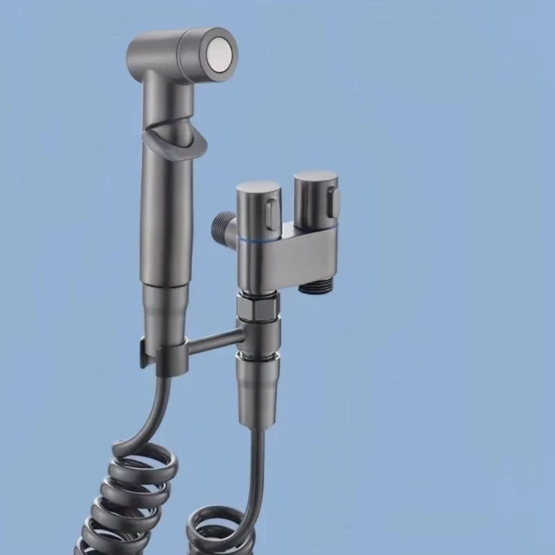 Bidet Toilet Sprayer Set Spray Water Bathroom Handheld Bidet Sprayer Toilet Shower Double Outlet Angle Valve Toilet Accessories 6