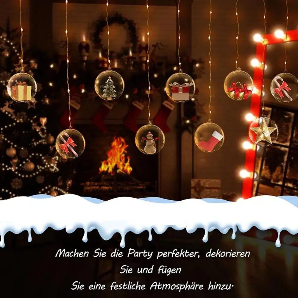 

Christmas Transparent Ball Plastic Christmas Trees Bauble Decoration Ornament Open Home Ball Box Present Gift Party Wedding