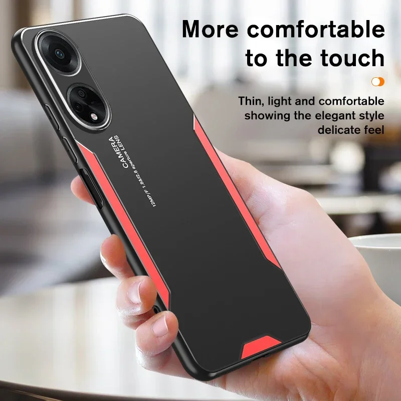 Luxury Aluminum Alloy and TPU Soft Edge Back Cover – Premium Protective Case