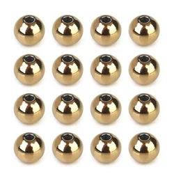 Rose Gold & Black Stainless Steel Beads - 6mm 50Pcs (Golden)