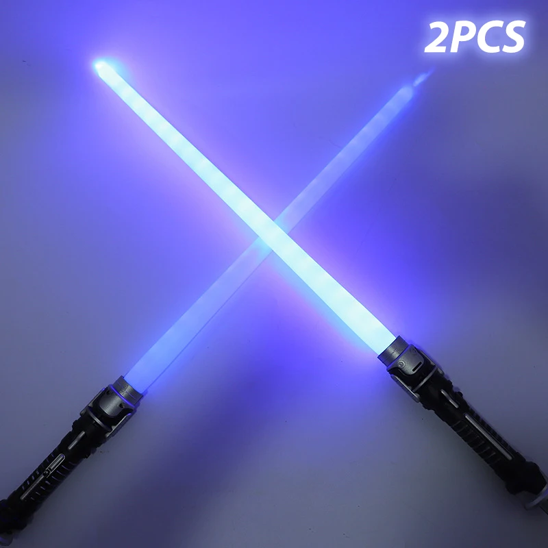 

2PCS Lightsaber Induction Color Changing Laser Sword Two In One LED Flash Sword