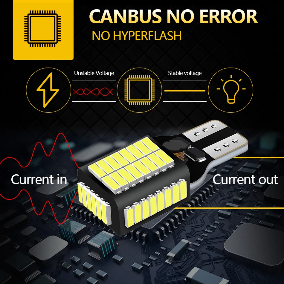 New 2 Pcs 4014 45-SMD Chipsets T15 906 W16W LED Backup Light Bulb Canbus High Power Error Free 6000K  912 921 Reverse Lights 12V