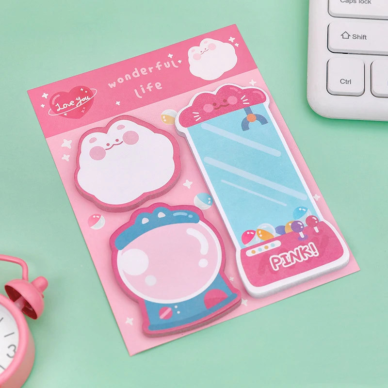 Lytwtw's-Cute Kawaii Animals Notes Notepad Cartoon Adhesive Memo Pad Office and School Supplies Stationery Sticker 4 Piece 6
