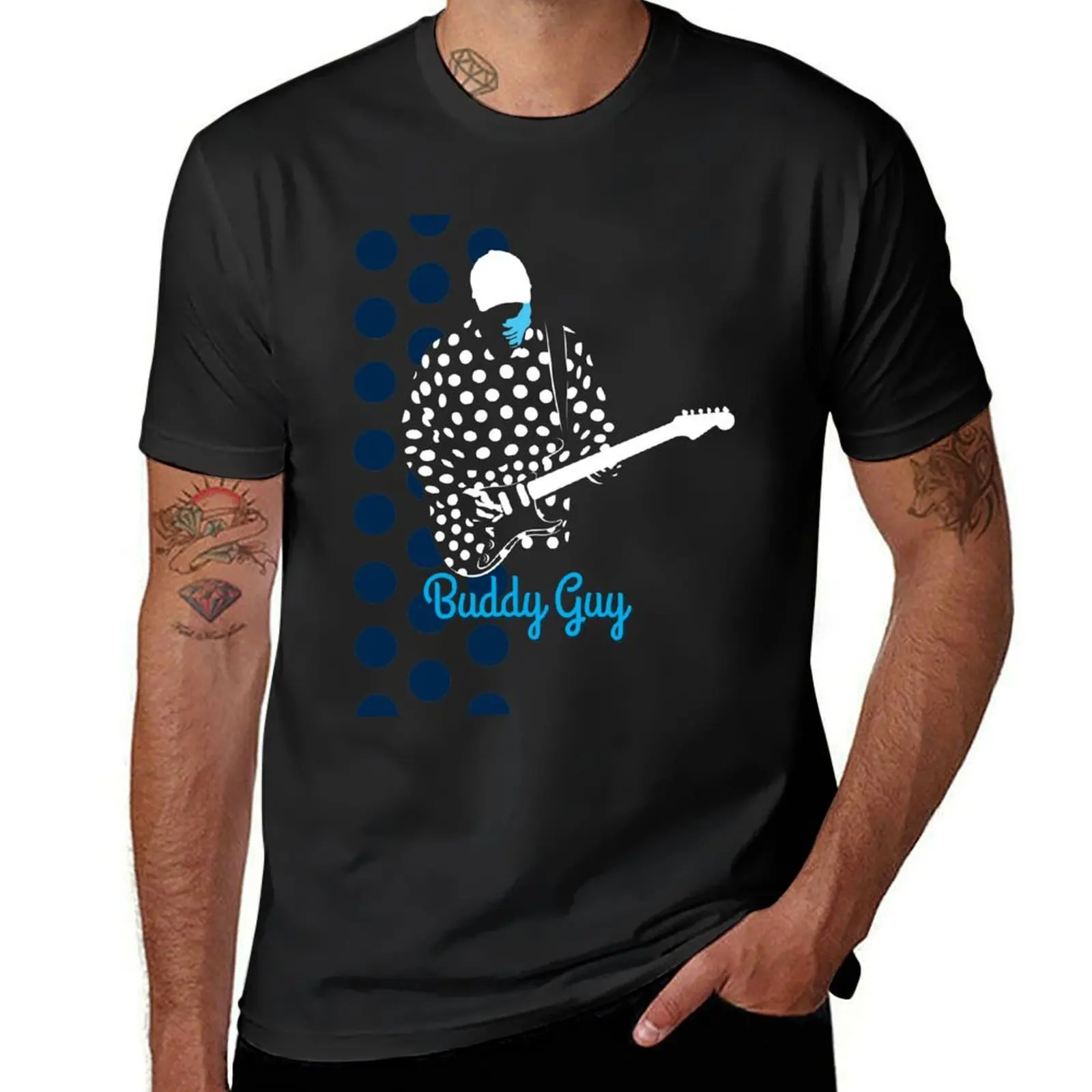 Buddy Guy Dots on Dots T-Shirt cute tops sweat summer tops customs design your own plain t shirts men bbq dad t shirt barbecue dad gift men on sale geek tops shirts cotton top t shirts design