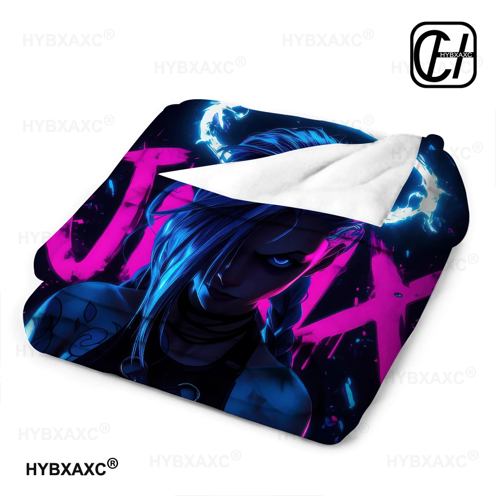 Cartoon Jinx Arcane: League of Legends Blanket Lightweight Comfortable Soft Breathable Ultra Warm Blanket Bedding 5