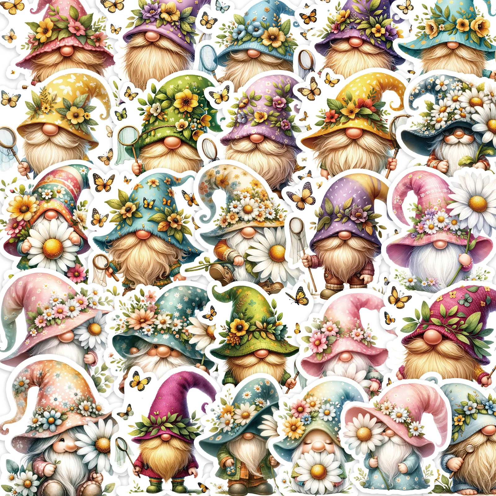 52PCS Weihnachten Hut Elf Thema Aufkleber DIY Sammelalbum Planer Journal Foto Rahmen Wasser Flasche Notebook Dekorationen