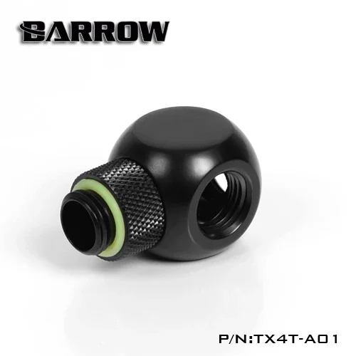 

Barrow TX4T-A01 G1 / 4 "X4, черно-серебристый удлинитель, поворотный 4-ходовой кубический адаптер, компьютерные аксессуары для водяного охлаждения сиденья