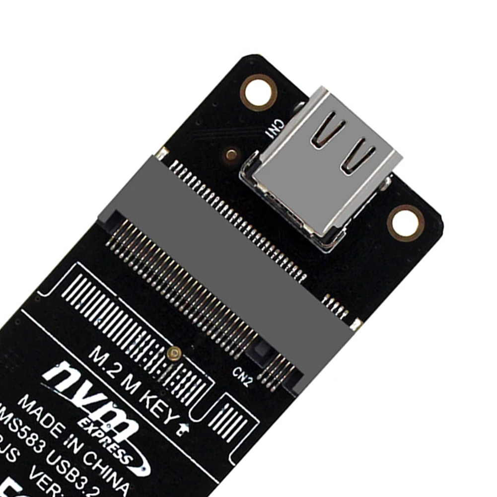 M.2 To Type-C HDD Case Adapter Board NVME HDD Enclosure Interposer Board JMS583 Chip 10Gbps Support 2230 2242 2260 2280 Size SSD