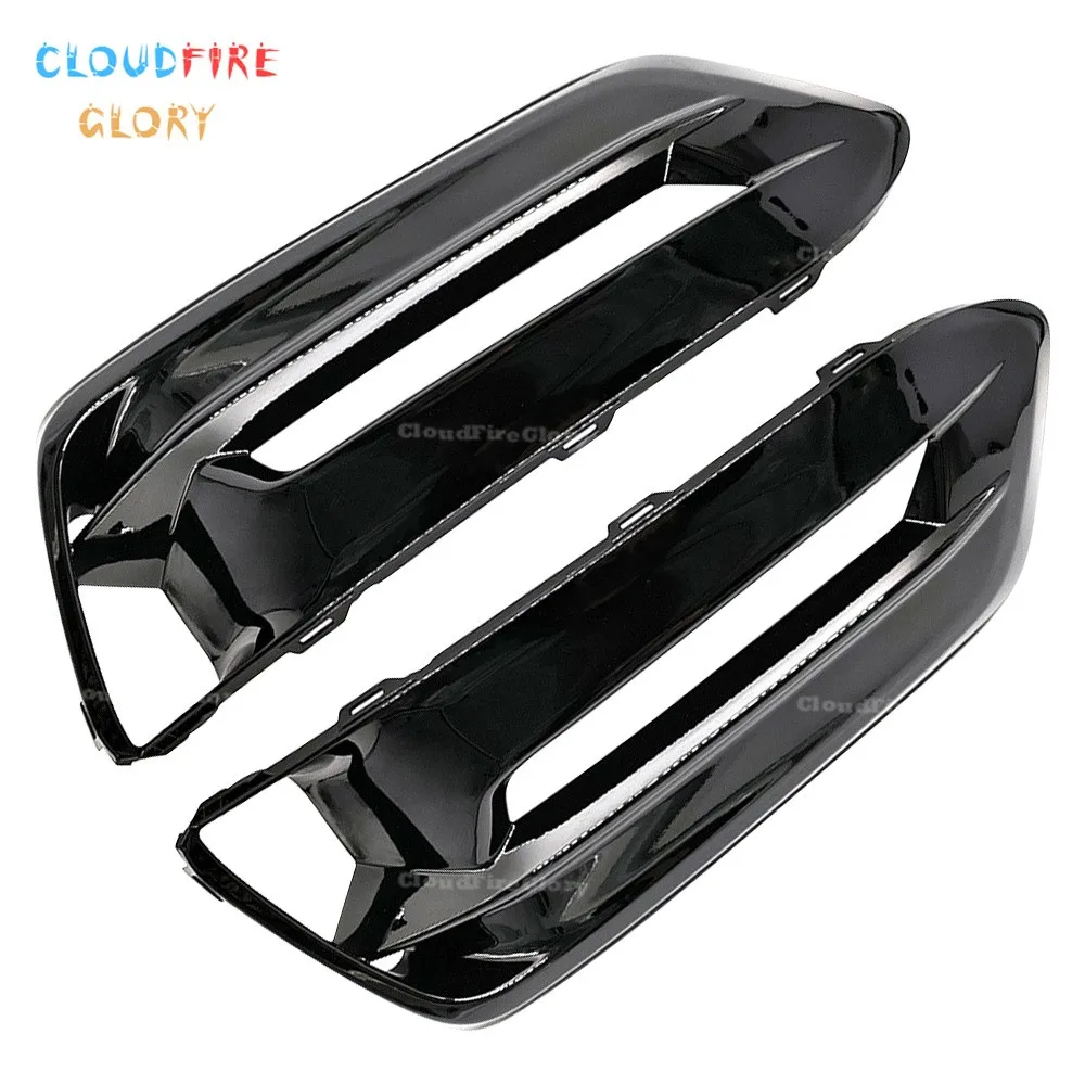 

71102-TVE-H10 71107-TVE-H10 Pair Front Left Right Gloss Black Bumper Bezels Fog Light Cover Plastic For Honda Accord 2018-2020