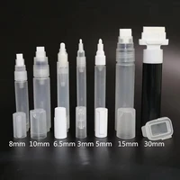 3/5/8/10/15/30mm Reusable Graffiti Pen Plastic Transparent Bucket Tube, Empty Rod Liquid Chalk Marking Pen Paint Pen Accessories 2