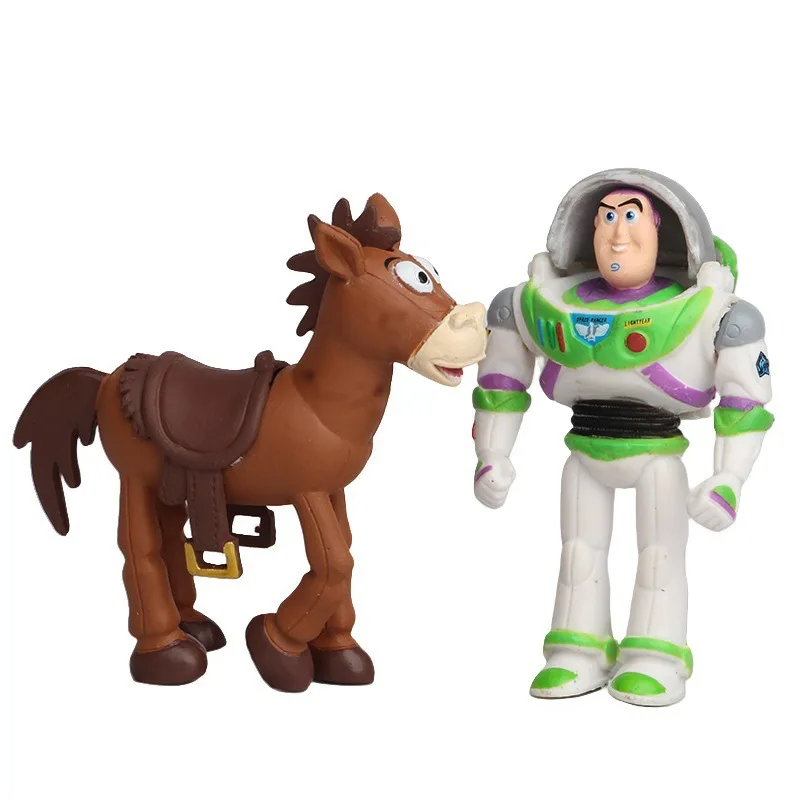 7Pcs Toy Story 4 Action Figures, Pixar Woody Buzz Lightyear Jessie Forky Bear Pig Doll Model for Kids Gift - 6