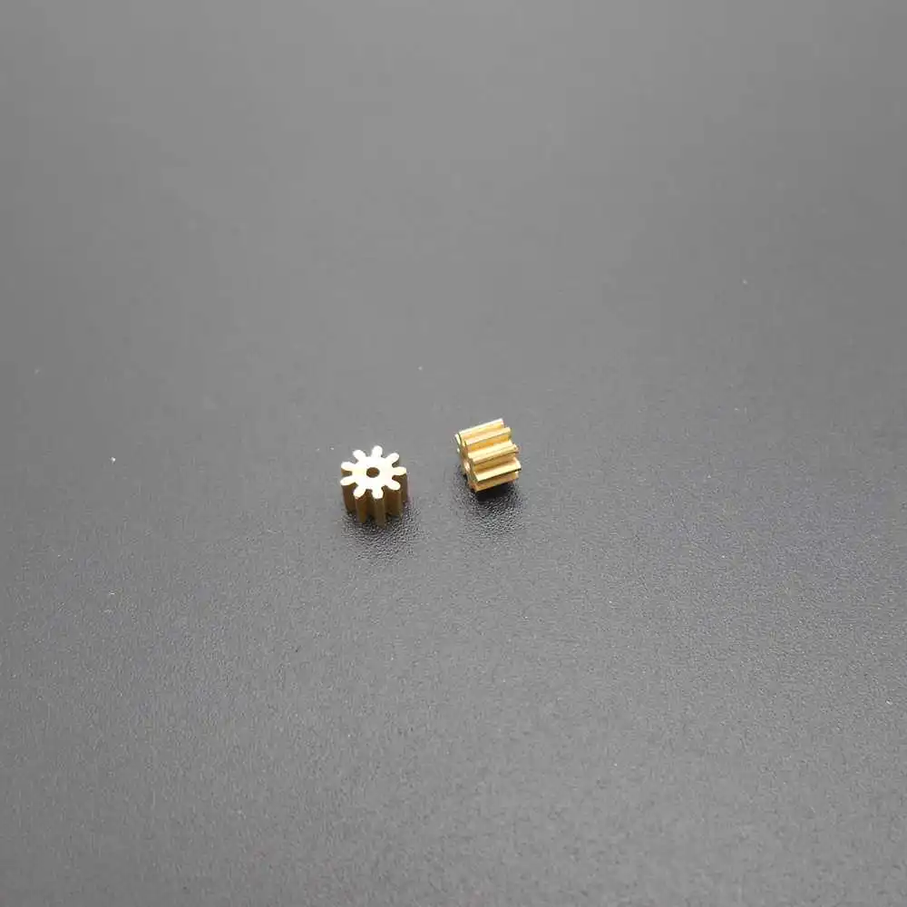 10Pcs/Lot 0.4M 9 Teeth 91A Brass Spur Pinion Gear 0.4 Modulus Bore Aperture 1MM 0.97MM 1A 9T 1A Model Dia.4.4MM X Height 3MM New