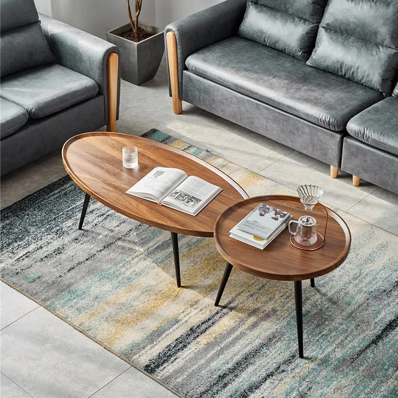 

Living Room Coffee Table Nordic Sofa Side Tables Creative Design Furniture Lounge Table Oval Middle Table Modern Home Decoration
