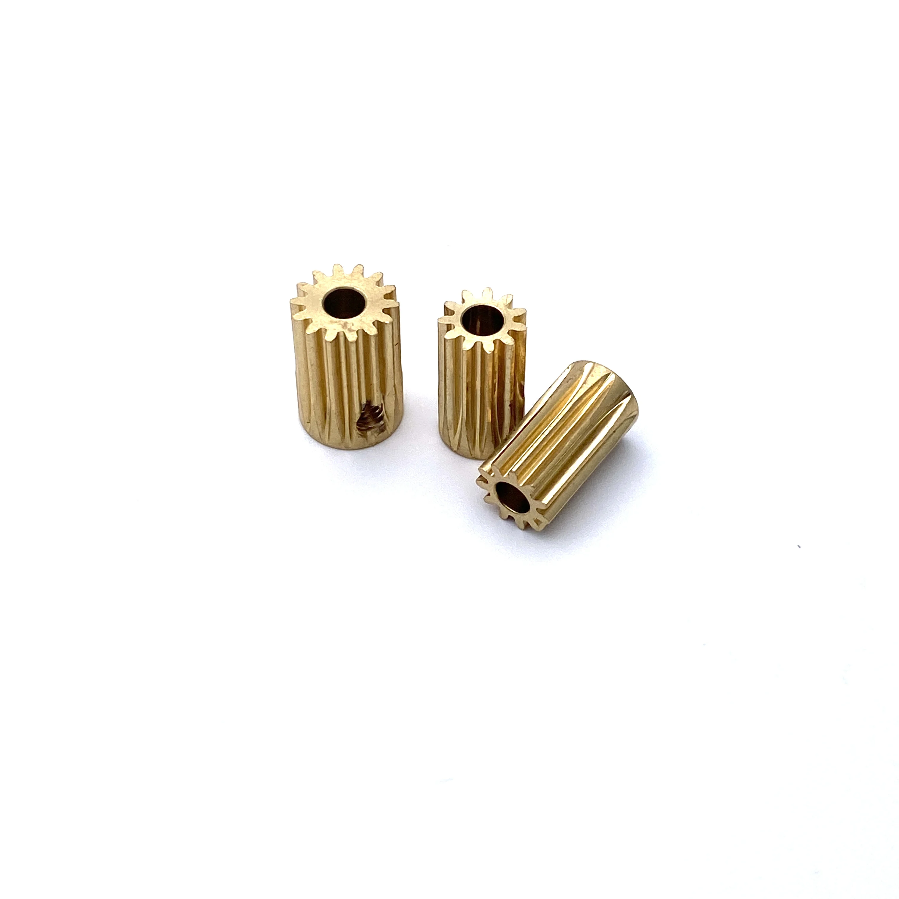RC Model Metal Pinion 0.5M 3.0mm 9T 11T 12T 13T 14T Height 10/12MM Cylindrical Spur Gear COPPER DIY