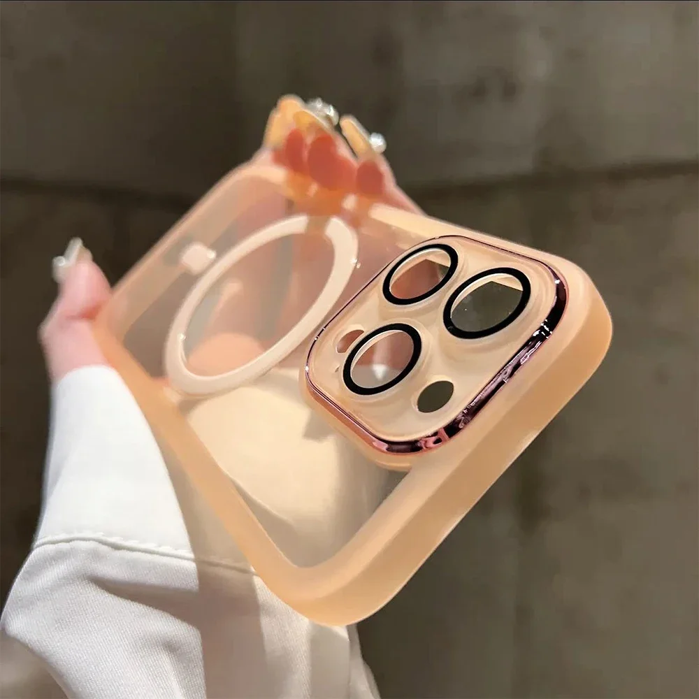 Transparent Magnetic Magsafe Phone Case For Iphone Wireless Charge_voghion.com
